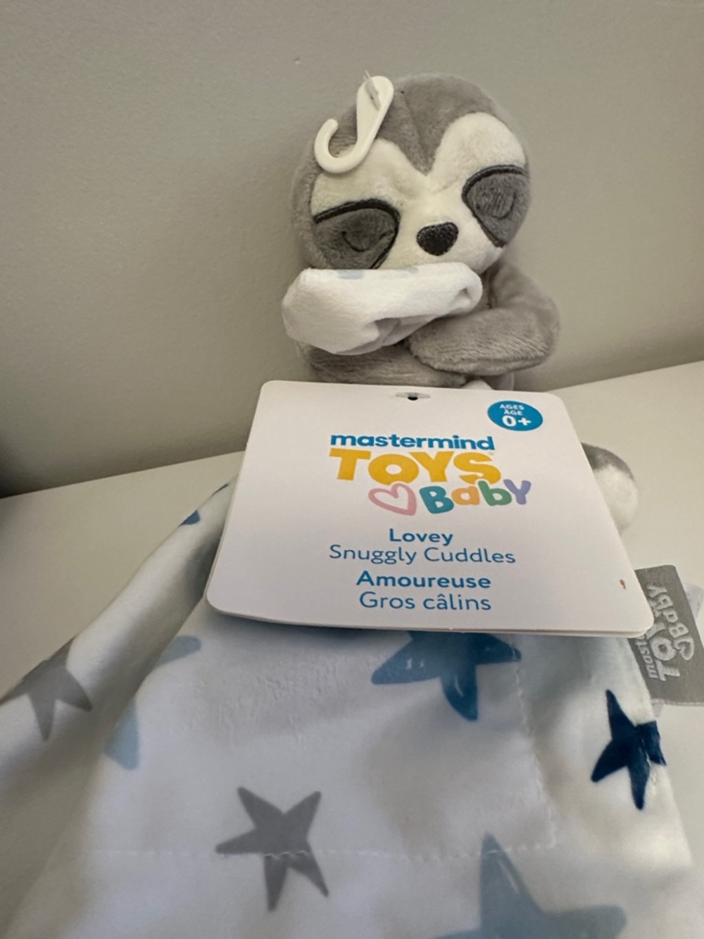 mastermind TOYS Baby Grey Sloth Lovey - Snuggly Cuddles